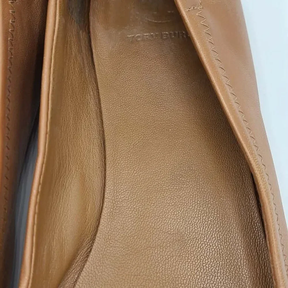 Tory Burch Minnie Travel Ballet Flats Tan (Carmel) size 8